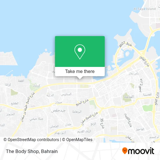 The Body Shop map