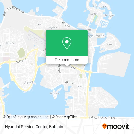 Hyundai Service Center map