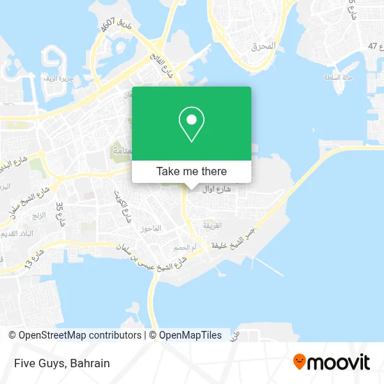 Five Guys map