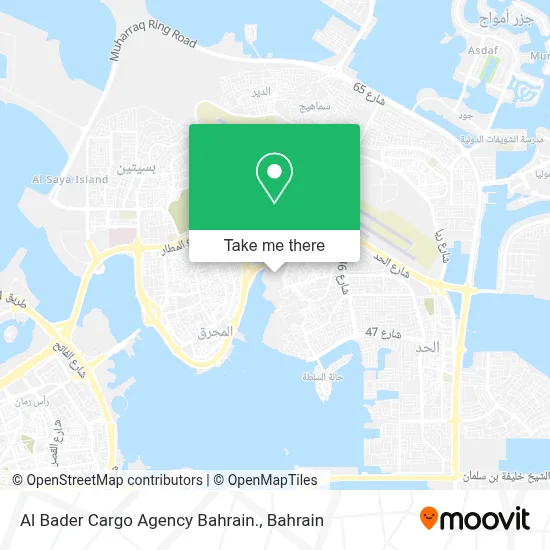 Al Bader Cargo Agency Bahrain. map