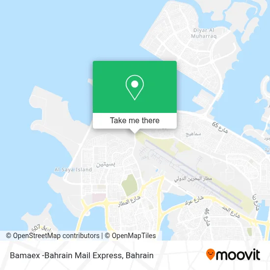 Bamaex -Bahrain Mail Express map