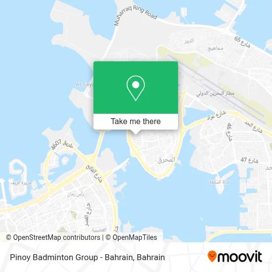 Pinoy Badminton Group - Bahrain map