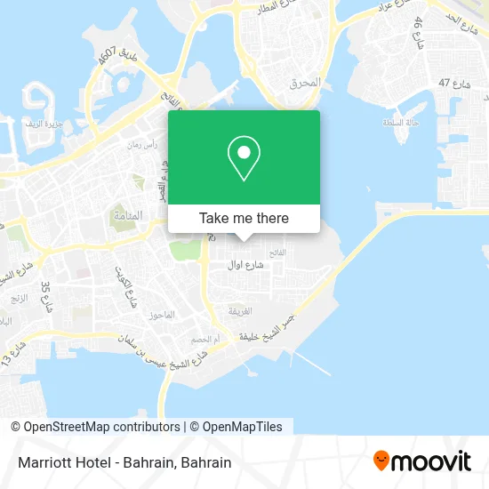 Marriott Hotel - Bahrain map