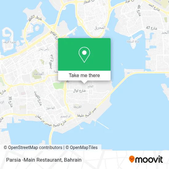 Parsia -Main Restaurant map