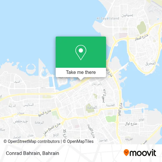Conrad Bahrain map