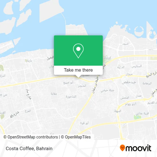 Costa Coffee map