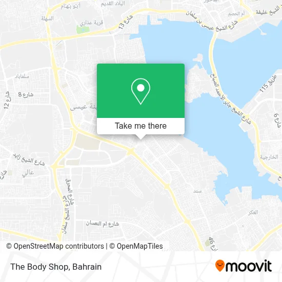 The Body Shop map