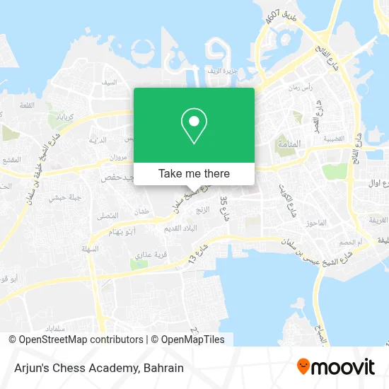 Arjun's Chess Academy map