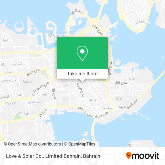 Love & Solar Co., Limited-Bahrain map