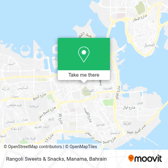 Rangoli Sweets & Snacks, Manama map
