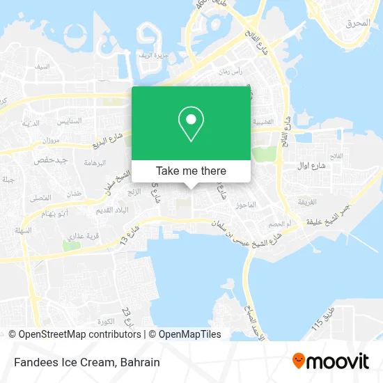 Fandees Ice Cream map