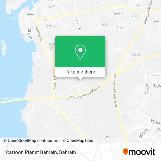 Cartoon Planet Bahrain map