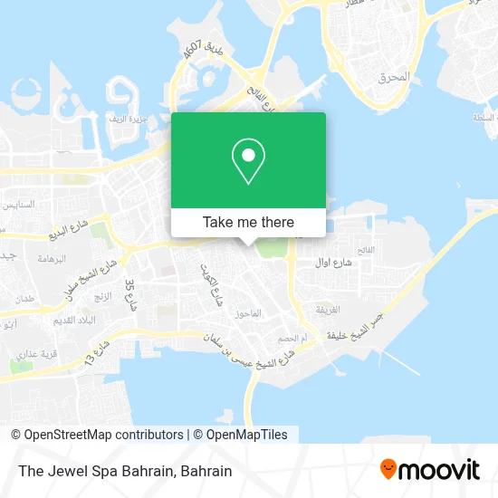 The Jewel Spa Bahrain map