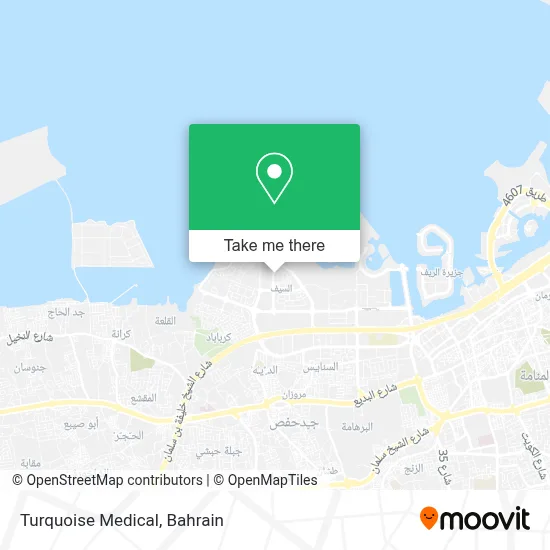 Turquoise Medical map