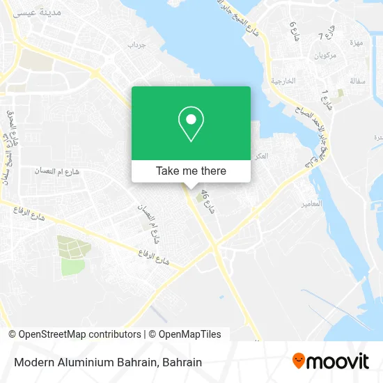 Modern Aluminium Bahrain map