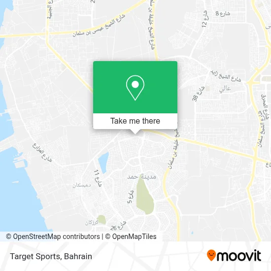Target Sports map