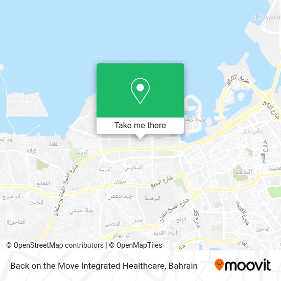 Back on the Move Integrated Healthcare map