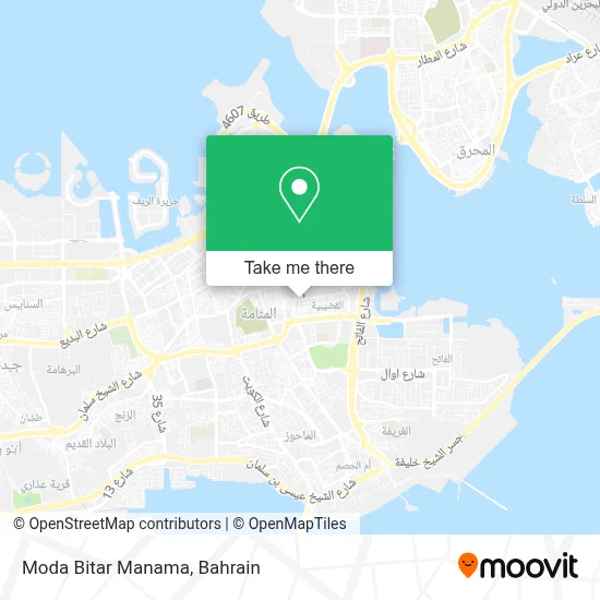 Moda Bitar Manama map