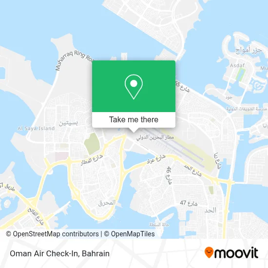 Oman Air Check-In map