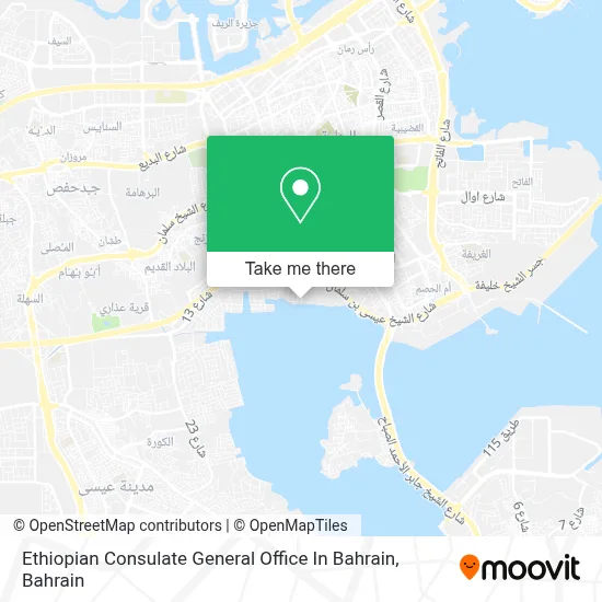 Ethiopian Consulate General Office In Bahrain map