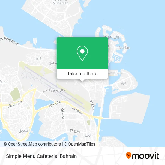 Simple Menu Cafeteria map