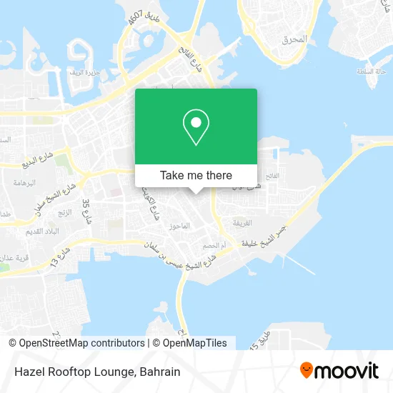 Hazel Rooftop Lounge map