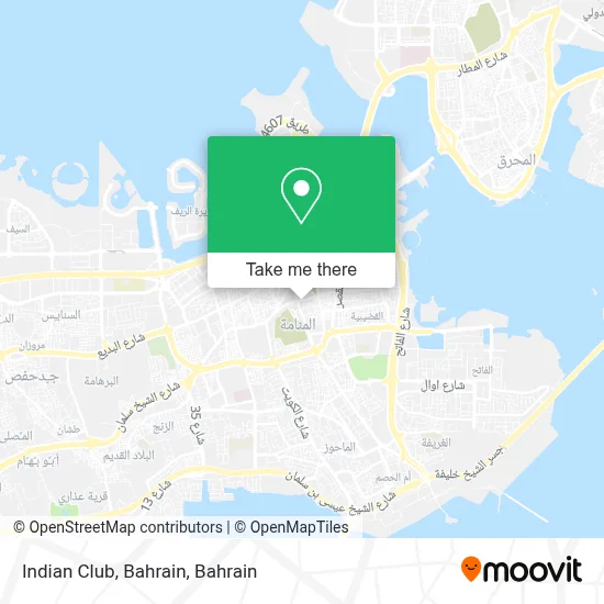Indian Club, Bahrain map