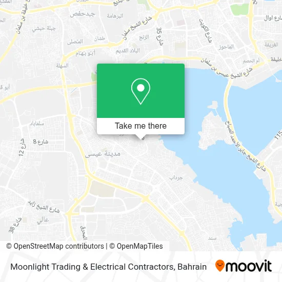 Moonlight Trading & Electrical Contractors map