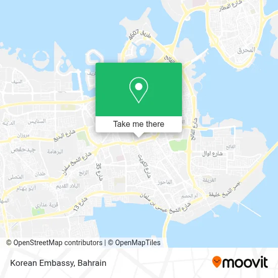 Korean Embassy map