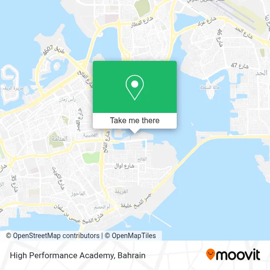 High Performance Academy map