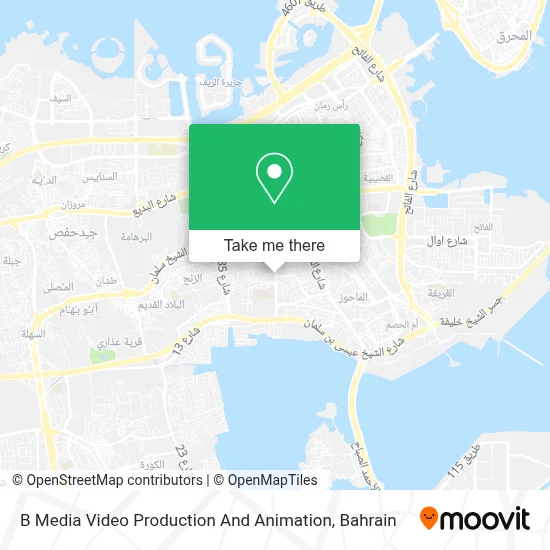 B Media Video Production And Animation map