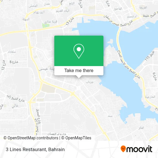 3 Lines Restaurant map