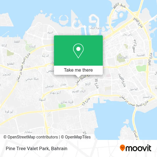 Pine Tree Valet Park map