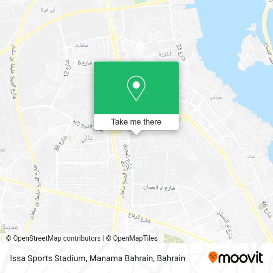 Issa Sports Stadium, Manama Bahrain map