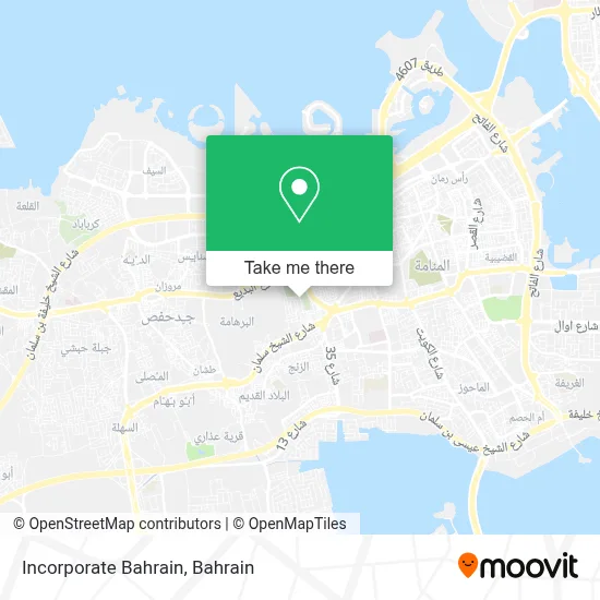 Incorporate Bahrain map