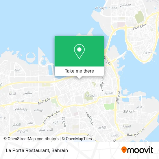 La Porta Restaurant map