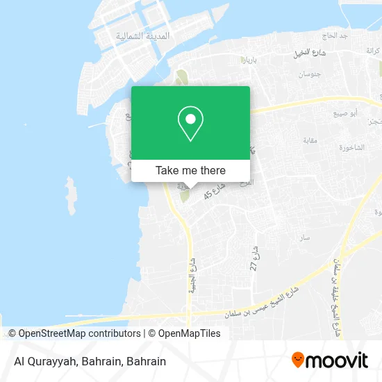 Al Qurayyah, Bahrain map