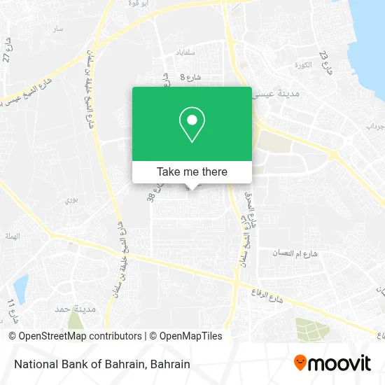 National Bank of Bahrain map