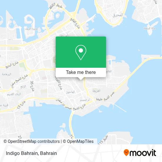 Indigo Bahrain map