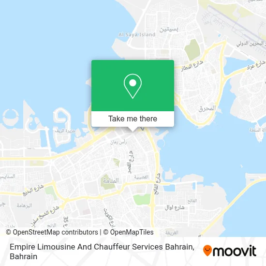 Empire Limousine And Chauffeur Services Bahrain map