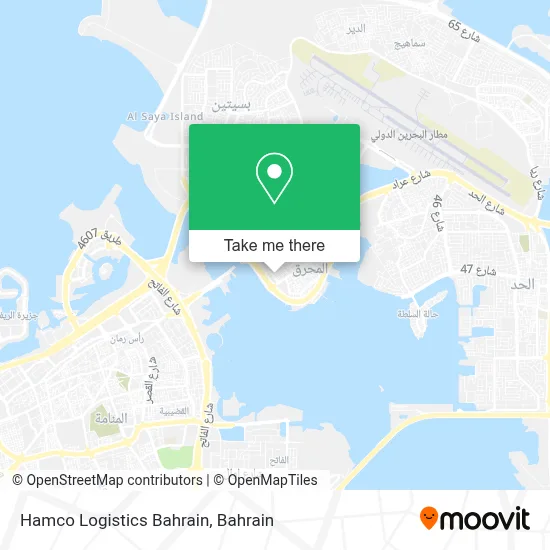 Hamco Logistics Bahrain map