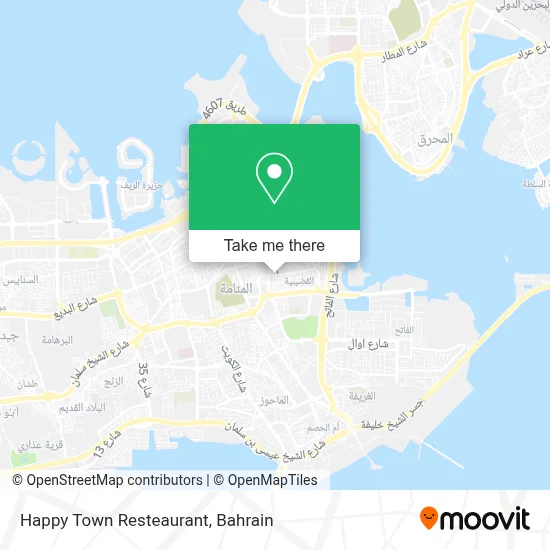 Happy Town Resteaurant map