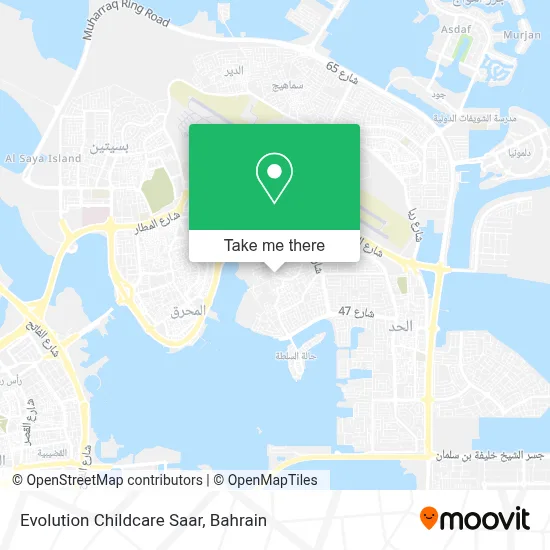 Evolution Childcare Saar map