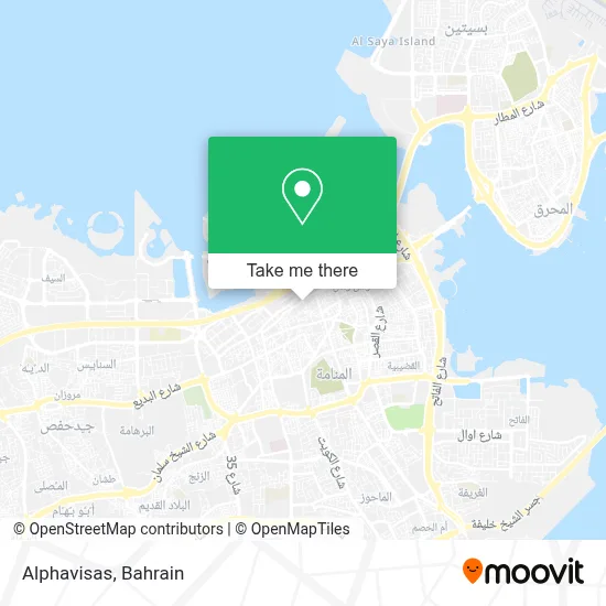 Alphavisas map
