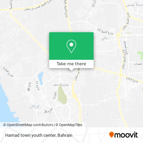 Hamad town youth center map