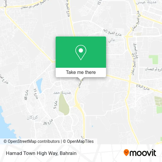 Hamad Town High Way map
