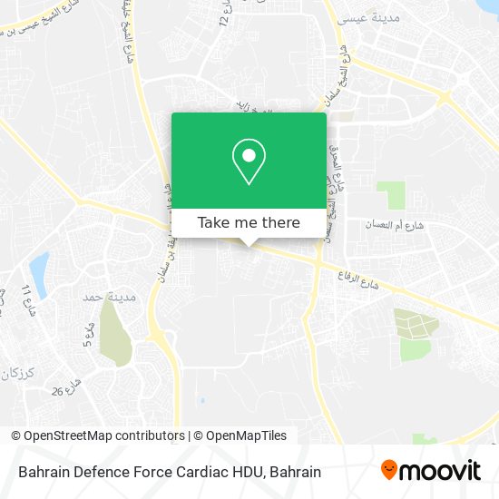 Bahrain Defence Force Cardiac HDU map