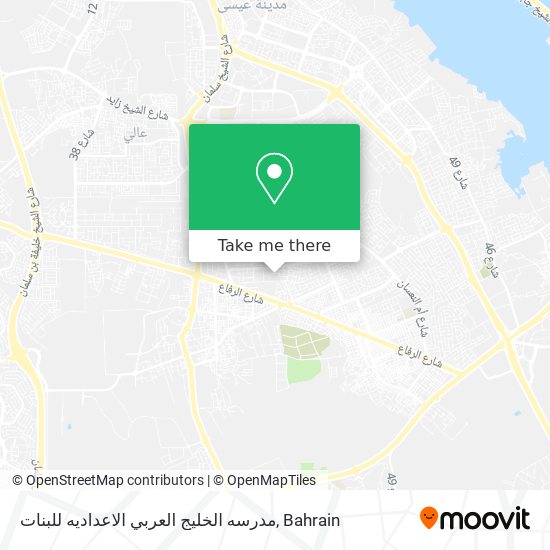 مدرسه الخليج العربي الاعداديه للبنات map