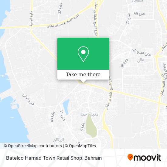 Batelco Hamad Town Retail Shop map