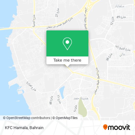 KFC Hamala map